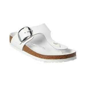Birkenstock Gizeh Big Buckle Leather Sandal, White